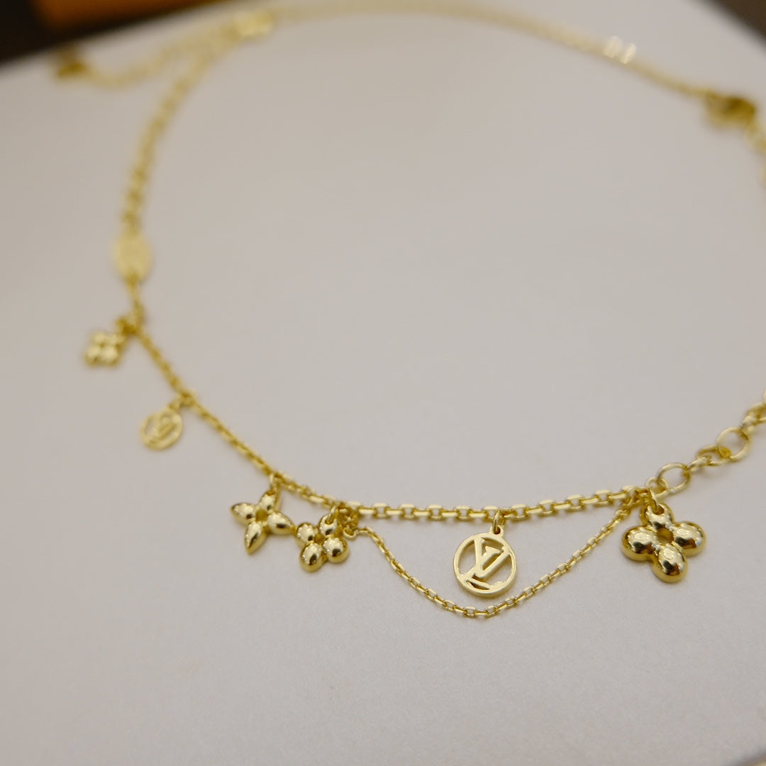 [baslovejewels]BLOOMING SUPPLE NECKLACE BRASS