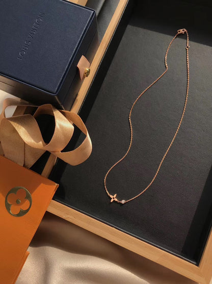 [baslovejewels]BLOSSOM PENDANT PINK GOLD AND DIAMOND