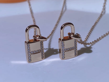 [baslovejewels]HM ADVANCED NICHE LOCK HEAD NECKLACE DIAMONDS
