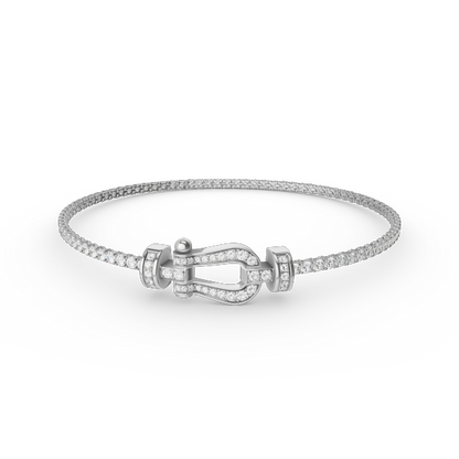 [baslovejewels]FORCE  HORSESHOE  DIAMOND TENNIS BRACELET