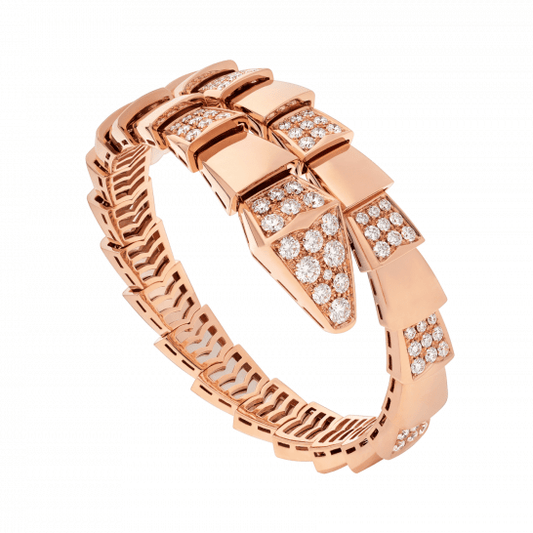 [baslovejewels]SERPENTI WIDE BRACELET PINK GOLD DIAMOND