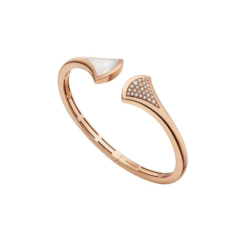 [baslovejewels]DREAM BRACELET OPEN PINK GOLD MOP DIAMOND