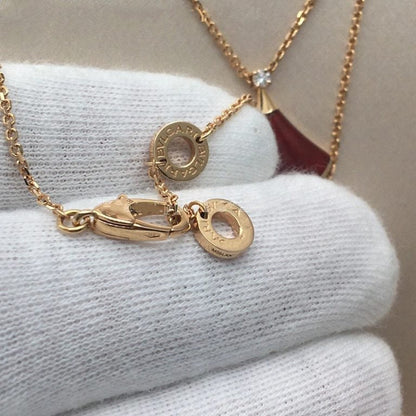 [baslovejewels]DREAM NECKLACE CARNELIAN 1 DIAMOND