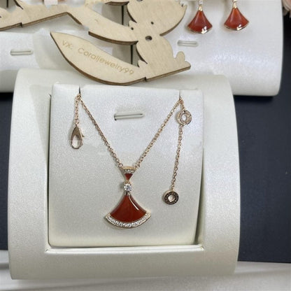 [baslovejewels]DREAM NECKLACE CARNELIAN DIAMOND
