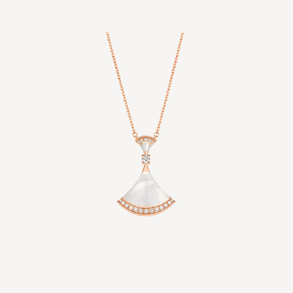 [baslovejewels]DREAM NECKLACE MOP PINK GOLD DIAMOND