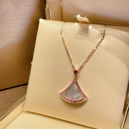 [baslovejewels]DREAM NECKLACE MOP DIAMOND PINK