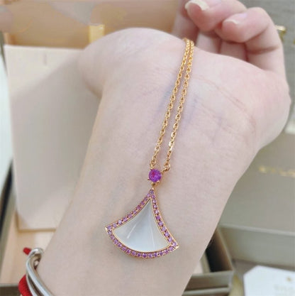 [baslovejewels]DREAM NECKLACE MOP DIAMOND PINK