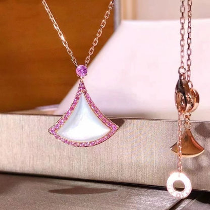 [baslovejewels]DREAM NECKLACE MOP DIAMOND PINK