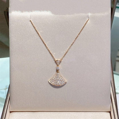 [baslovejewels]DREAM NECKLACE PINK GOLD FULL DIAMOND