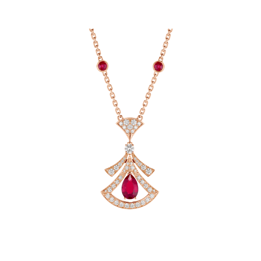 [baslovejewels]DREAM NECKLACE CARNELIAN DIAMOND PINK GOLD