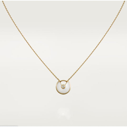 [baslovejewels]AMULETTE ROSE GOLD MOP NECKLACE