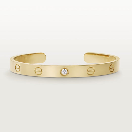 [baslovejewels]LOVE BRACELET 6.1MM 1 DIAMOND OPEN CUFF