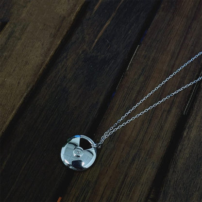 [baslovejewels]AMULETTE SILVER FULL DIAMOND NECKLACE