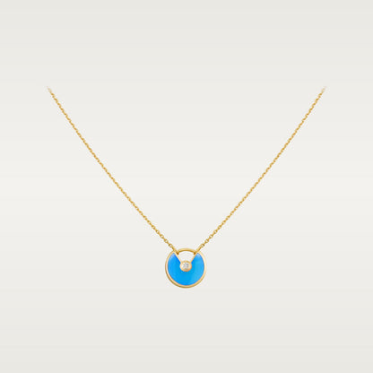 [baslovejewels]AMULETTE GOLD TURQUOISE NECKLACE