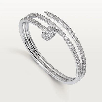 [baslovejewels]JUSTE BRACELET 3.5MM DOUBLE ROWS SILVER DIAMOND