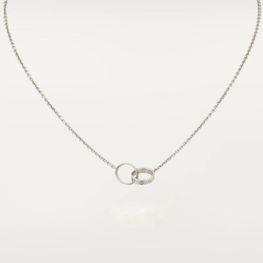 [baslovejewels]LOVE NECKLACE PINK GOLD AND SILVER