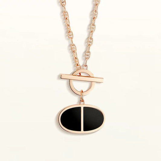[baslovejewels]CHAINE VERSO BLACK CERAMIC NECKLACE