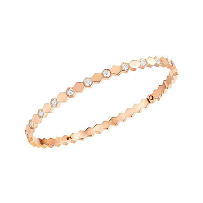 [baslovejewels]BEE LOVE PINK GOLD DIAMOND BRACELET
