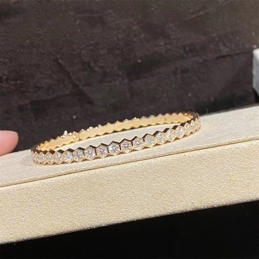 [baslovejewels]BEE LOVE GOLD BRACELET FULL DIAMOND