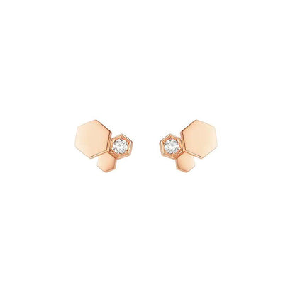 [baslovejewels]BEE LOVE PINK GOLD DIAMOND EARRINGS