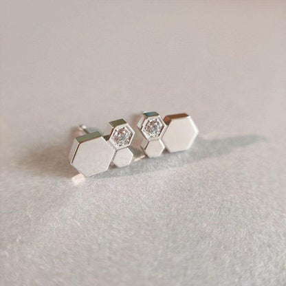 [baslovejewels]BEE LOVE SILVER DIAMOND EARRINGS