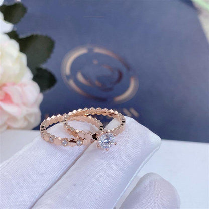 [baslovejewels]BEE LOVE RING PINK GOLD 1 DIAMOND