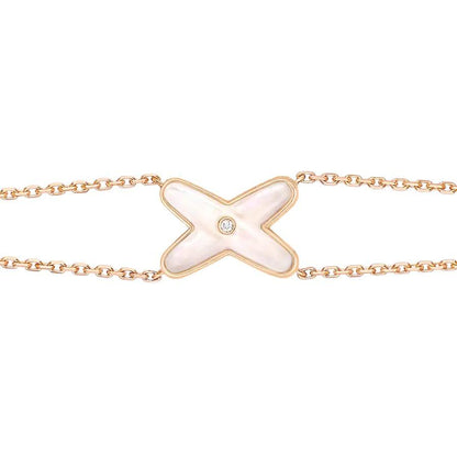 [baslovejewels]JEUX BRACELET WHITE MOP PINK GOLD 1 DIAMOND