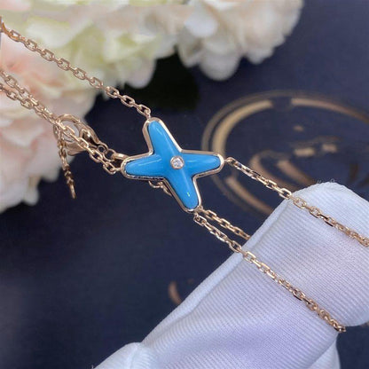 [baslovejewels]JEUX BRACELET TURQUOISE PINK GOLD 1 DIAMOND