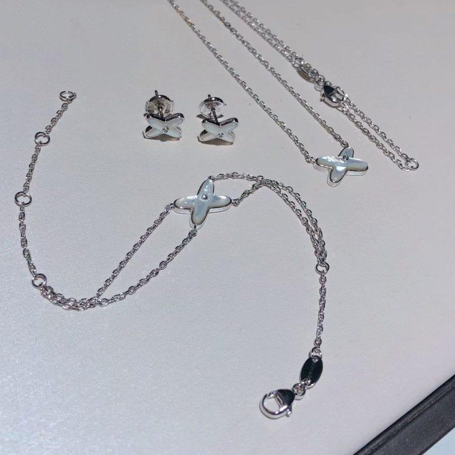 [baslovejewels]JEUX BRACELET WHITE MOP SILVER 1 DIAMOND