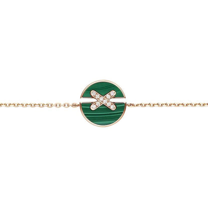 [baslovejewels]JEUX DE BRACELET MALACHITE PINK GOLD DIAMONDS