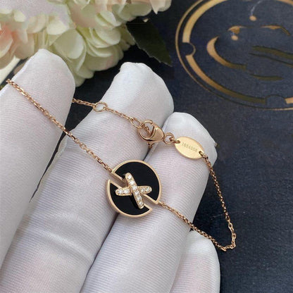 [baslovejewels]JEUX DE BRACELET ONYX PINK GOLD DIAMOND