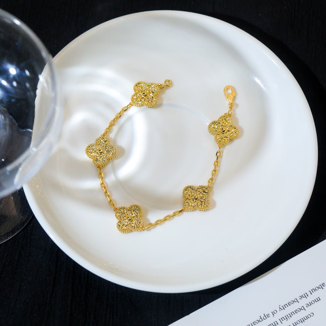 [baslovejewels]CLOVER 5 MOTIFS BRONZING BRACELET