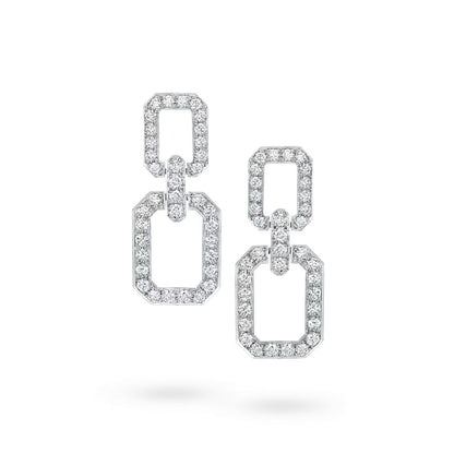 [baslovejewels]LINKS MEDIUM EARRINGS DIAMOND