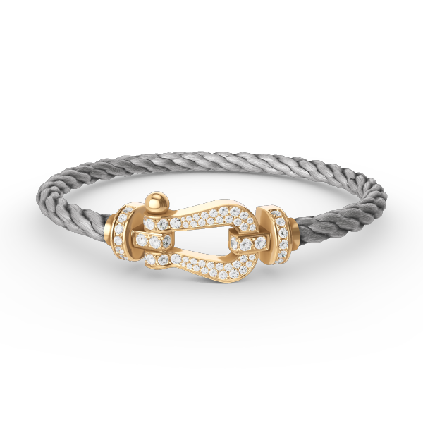 [baslovejewels]FORCE LARGE HORSESHOE FULL DIAMOND BRACELET GOLD