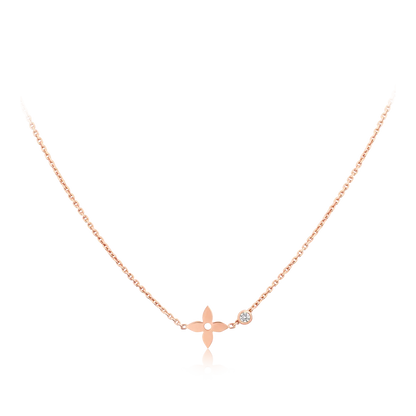 [baslovejewels]BLOSSOM PENDANT PINK GOLD AND DIAMOND