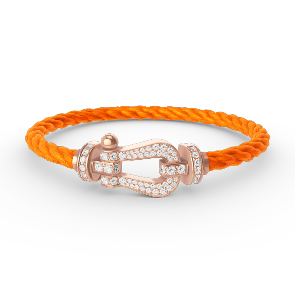 [baslovejewels]FORCE LARGE HORSESHOE FULL DIAMOND BRACELET ROSE GOLD