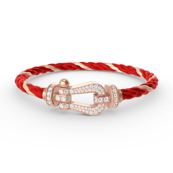 [baslovejewels]FORCE LARGE HORSESHOE FULL DIAMOND BRACELET ROSE GOLD