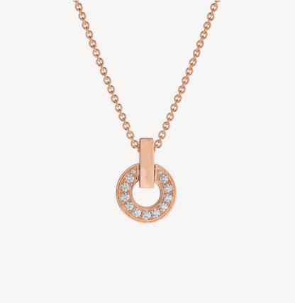 [baslovejewels]GARI NECKLACE PINK GOLD DIAMOND