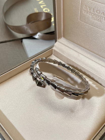 [baslovejewels]SERPENTI VIPER SILVER BRACELET