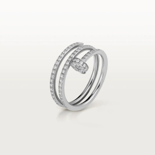 [baslovejewels]JUSTE RING 1.8MM SILVER DOUBLE ROW DIAMONDS